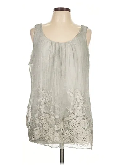 Pre-owned Soft Surroundings Sleeveless Blouse In Silver