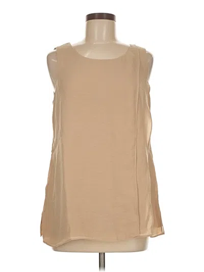 Pre-owned Soft Surroundings Sleeveless Blouse In Tan