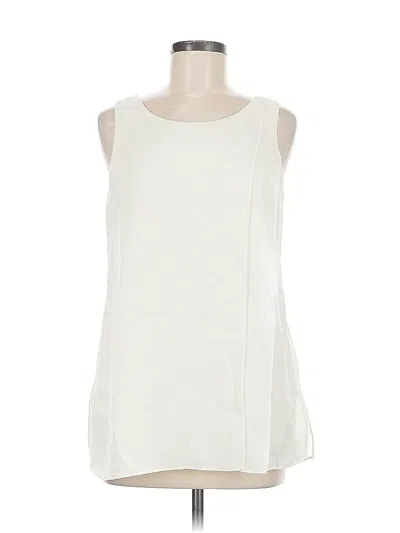 Pre-owned Soft Surroundings Sleeveless Blouse In White
