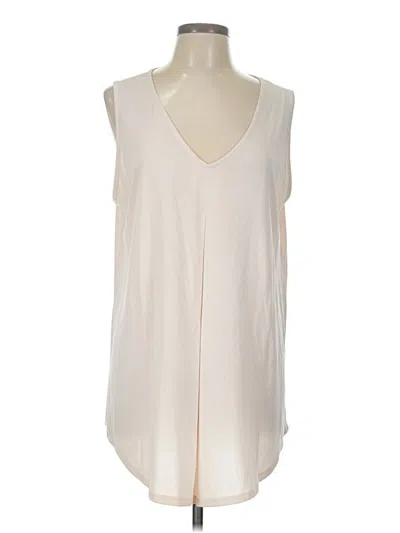 Pre-owned Soft Surroundings Sleeveless Blouse In White