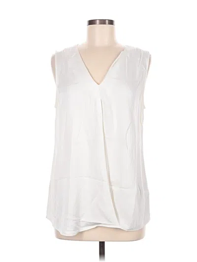 Pre-owned Soft Surroundings Sleeveless Blouse In White
