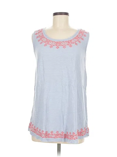 Pre-owned Soft Surroundings Sleeveless T-shirt In Blue