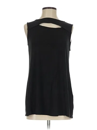 Pre-owned Soft Surroundings Sleeveless Top Black Keyhole Neckline Tops