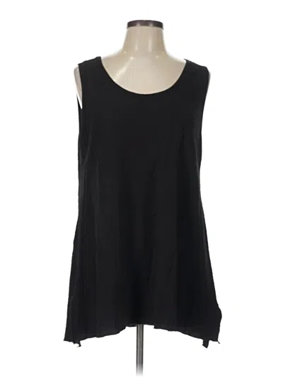 Pre-owned Soft Surroundings Sleeveless Top Black Scoop Neck Tops