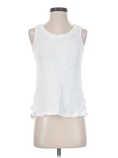 Pre-owned Soft Surroundings Sleeveless Top White Halter Neckline Tops