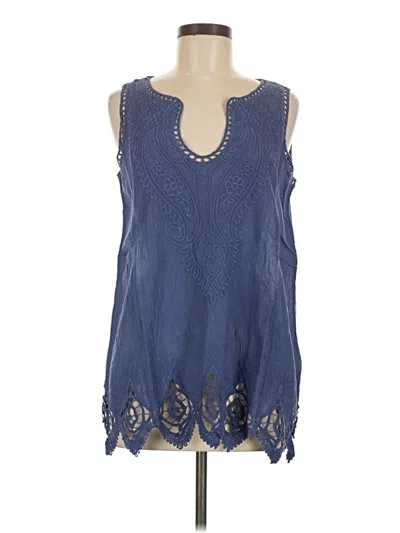 Pre-owned Soft Surroundings Sleeveless T-shirt In Blue
