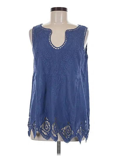Pre-owned Soft Surroundings Sleeveless T-shirt In Blue