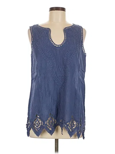 Pre-owned Soft Surroundings Sleeveless T-shirt In Blue