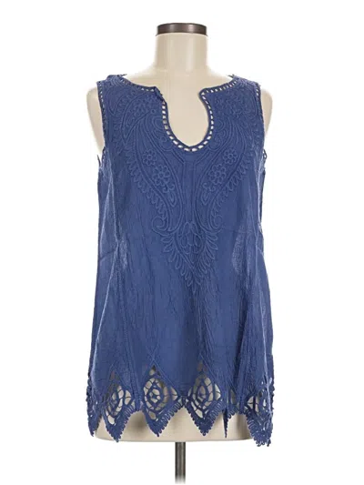 Pre-owned Soft Surroundings Sleeveless T-shirt In Blue