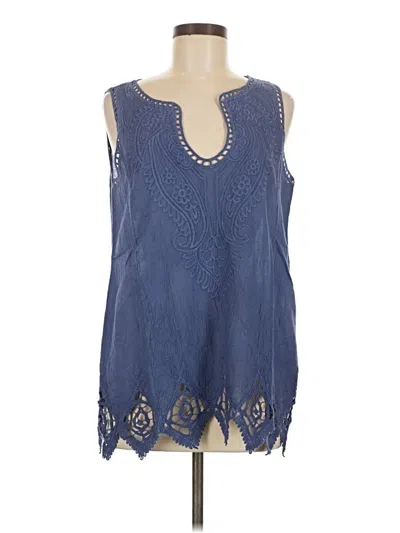 Pre-owned Soft Surroundings Sleeveless T-shirt In Blue