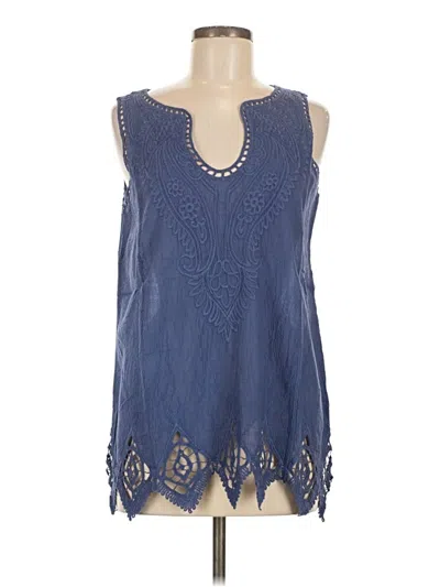 Pre-owned Soft Surroundings Sleeveless T-shirt In Blue