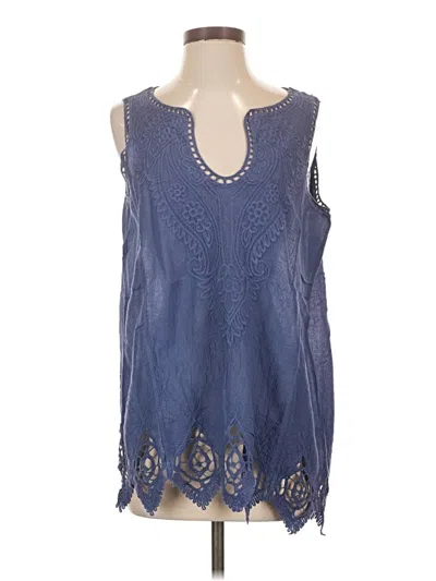 Pre-owned Soft Surroundings Sleeveless T-shirt In Blue