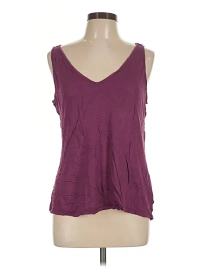 Pre-owned Soft Surroundings Sleeveless T-shirt In Burgundy