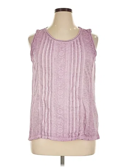Pre-owned Soft Surroundings Sleeveless T-shirt In Purple