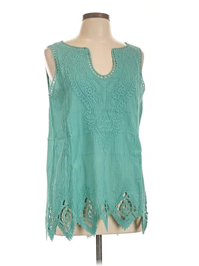 Soft Surroundings Sleeveless T-shirt In Teal
