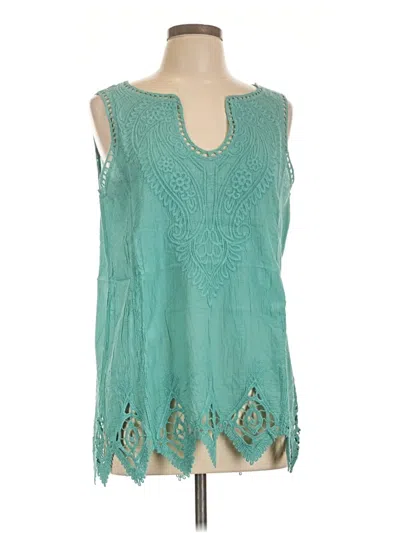Soft Surroundings Sleeveless T-shirt In Teal