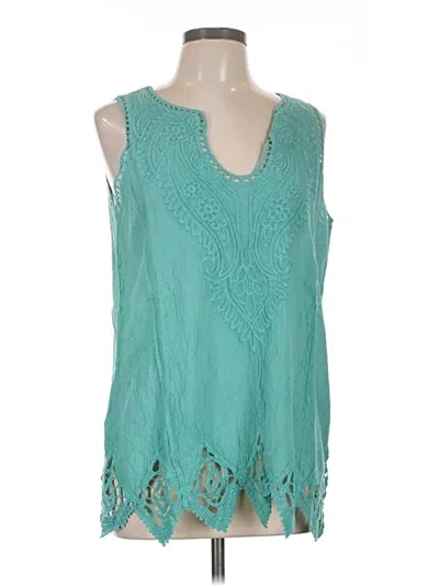 Soft Surroundings Sleeveless T-shirt In Teal
