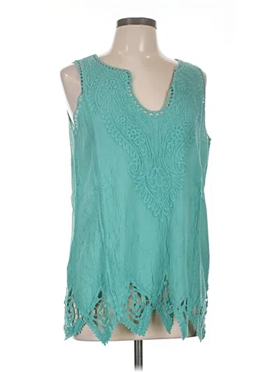 Soft Surroundings Sleeveless T-shirt In Teal