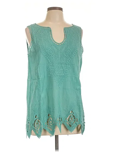 Soft Surroundings Sleeveless T-shirt In Teal