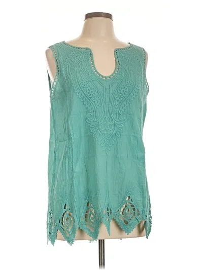 Soft Surroundings Sleeveless T-shirt In Teal