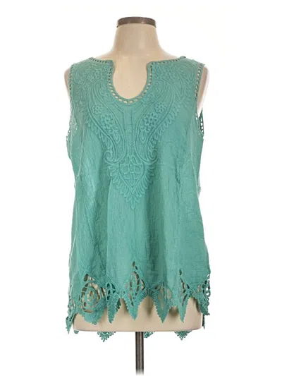 Soft Surroundings Sleeveless T-shirt In Teal