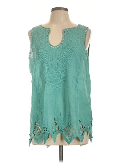 Soft Surroundings Sleeveless T-shirt In Teal