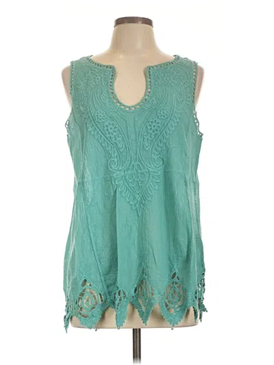 Soft Surroundings Sleeveless T-shirt In Teal