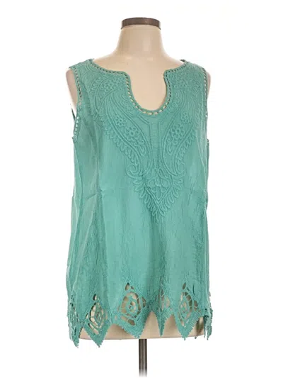 Soft Surroundings Sleeveless T-shirt In Teal