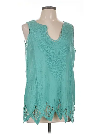 Soft Surroundings Sleeveless T-shirt In Teal