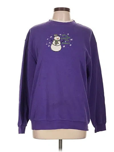 Pre-owned Soft Surroundings Sweatshirt In Purple