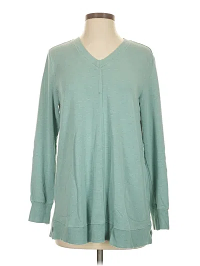 Pre-owned Soft Surroundings Sweatshirt In Teal