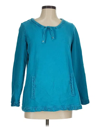 Pre-owned Soft Surroundings Sweatshirt In Teal