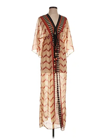 Pre-owned Soft Surroundings Swimsuit Cover Up In Tan