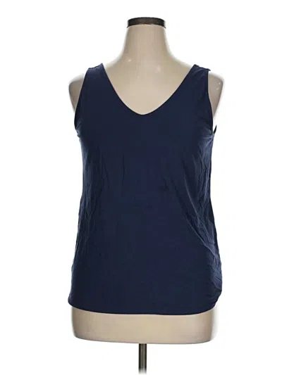Pre-owned Soft Surroundings Tank Top Blue V-neck Tops