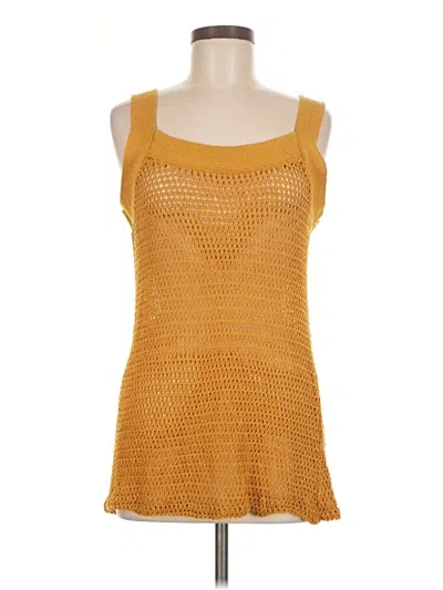Pre-owned Soft Surroundings Tank Top Gold Square Neckline Tops