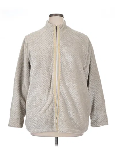 Pre-owned Soft Surroundings Track Jacket In Gray