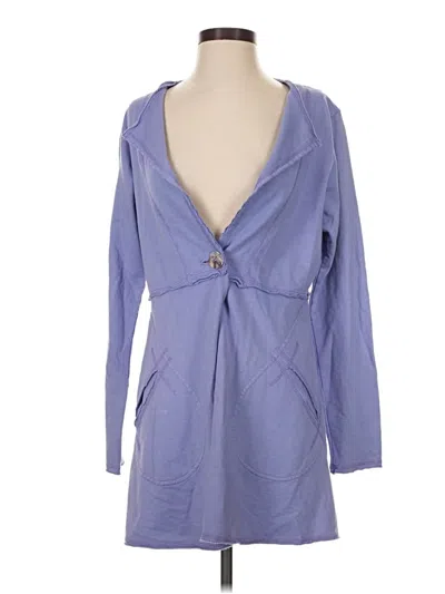 Pre-owned Soft Surroundings Trenchcoat In Blue