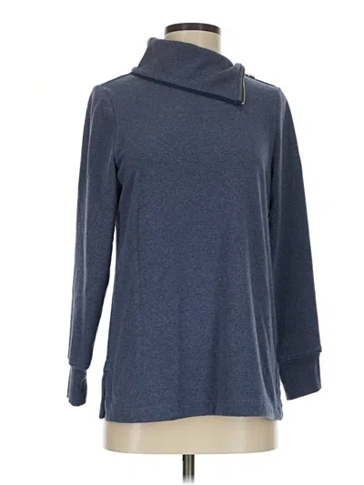 Pre-owned Soft Surroundings Turtleneck Sweater In Blue