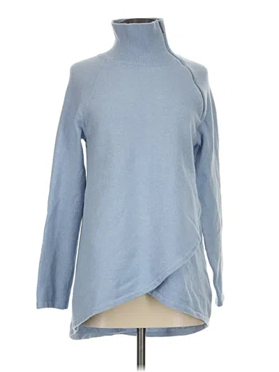 Pre-owned Soft Surroundings Turtleneck Sweater In Blue