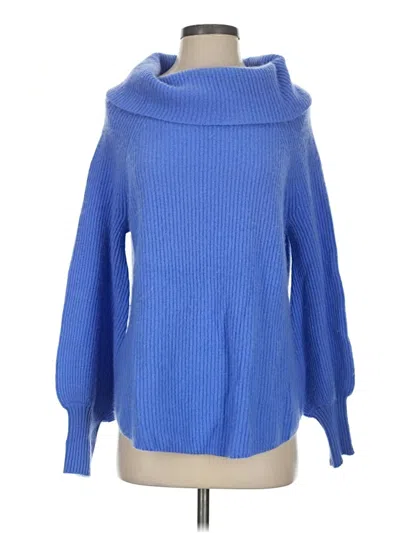 Pre-owned Soft Surroundings Turtleneck Sweater In Blue