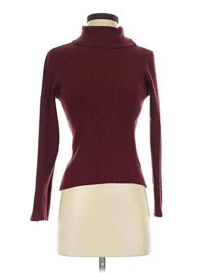 Pre-owned Soft Surroundings Turtleneck Sweater In Burgundy
