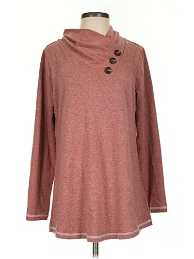 Pre-owned Soft Surroundings Turtleneck Sweater In Burgundy