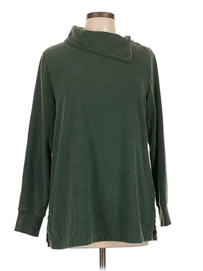 Pre-owned Soft Surroundings Turtleneck Sweater In Green