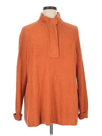 Pre-owned Soft Surroundings Turtleneck Sweater In Orange