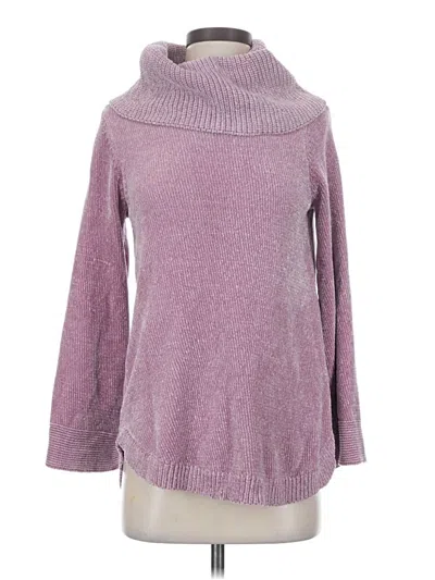 Pre-owned Soft Surroundings Turtleneck Sweater In Purple