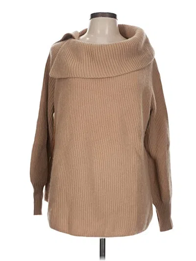 Pre-owned Soft Surroundings Turtleneck Sweater In Tan