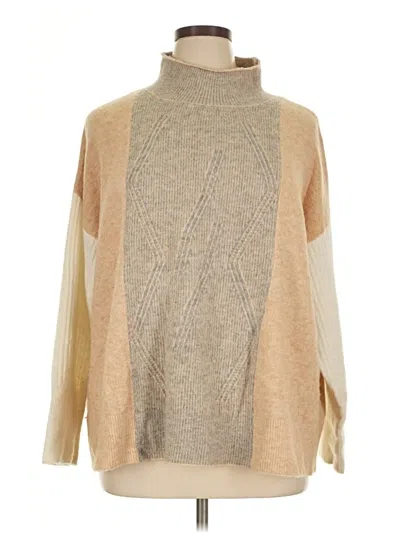 Pre-owned Soft Surroundings Turtleneck Sweater In Tan
