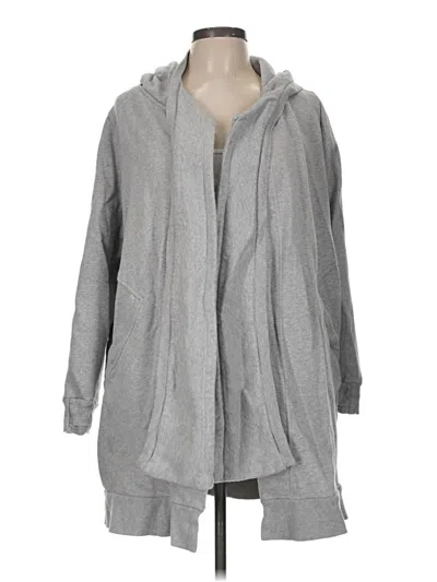 Pre-owned Soft Surroundings Zip Up Hoodie In Gray