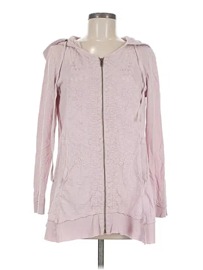 Pre-owned Soft Surroundings Zip Up Hoodie In Pink