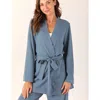 Softflex Cloud Fleece Robe In Blue